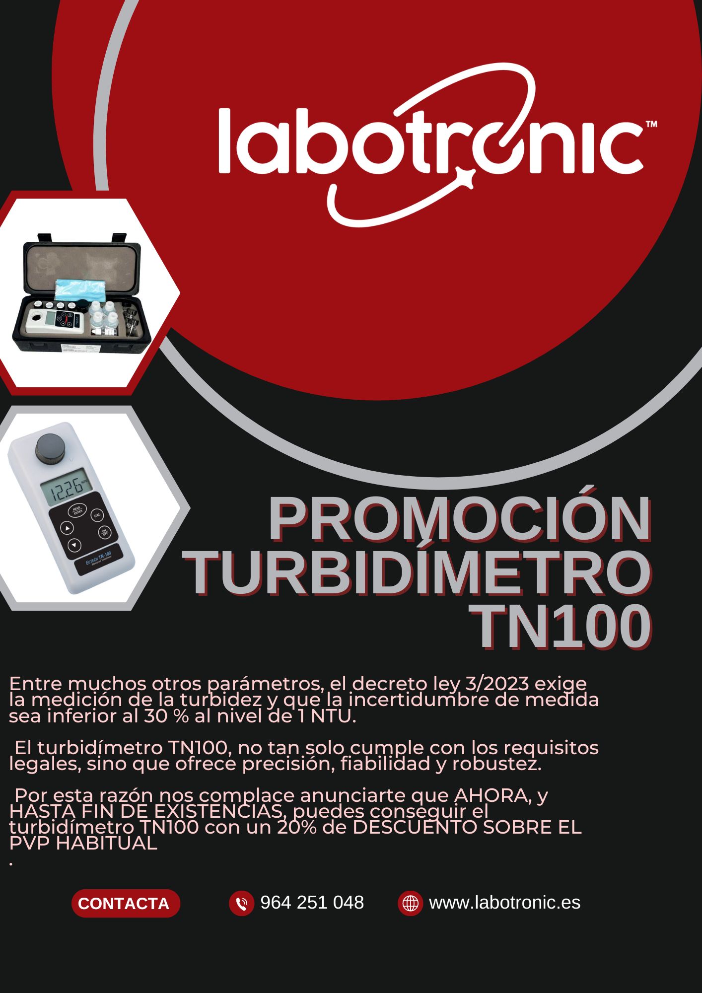 Promoción especial - Turbidímetro TN-100